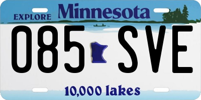 MN license plate 085SVE