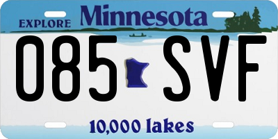 MN license plate 085SVF