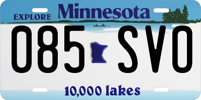 MN license plate 085SVO