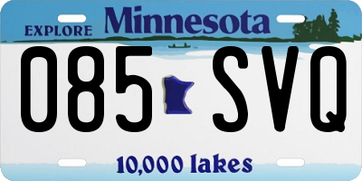 MN license plate 085SVQ