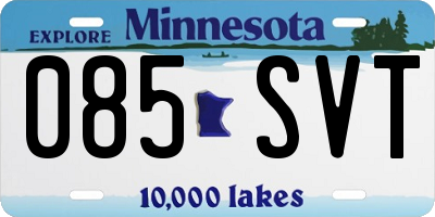 MN license plate 085SVT