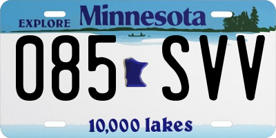 MN license plate 085SVV