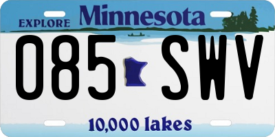 MN license plate 085SWV