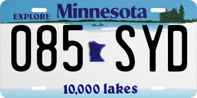 MN license plate 085SYD