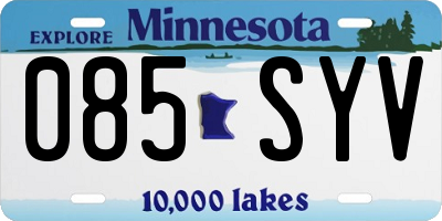 MN license plate 085SYV