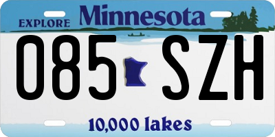 MN license plate 085SZH