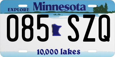 MN license plate 085SZQ