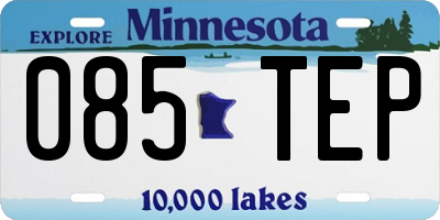 MN license plate 085TEP
