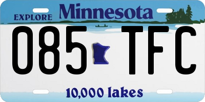MN license plate 085TFC