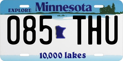 MN license plate 085THU