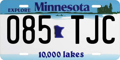 MN license plate 085TJC