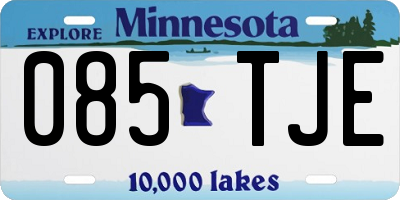 MN license plate 085TJE