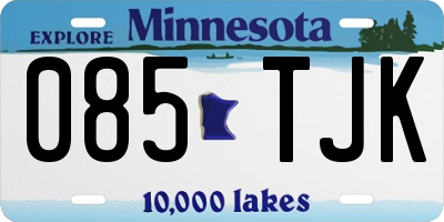 MN license plate 085TJK
