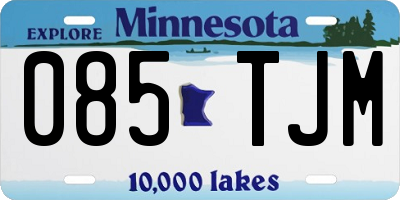 MN license plate 085TJM