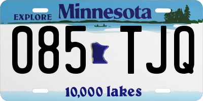 MN license plate 085TJQ