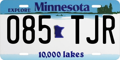 MN license plate 085TJR