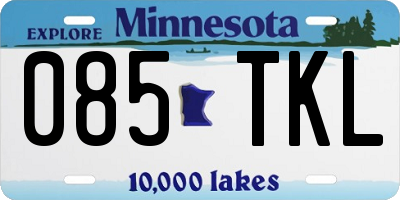 MN license plate 085TKL