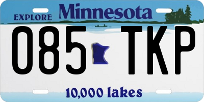 MN license plate 085TKP