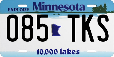 MN license plate 085TKS