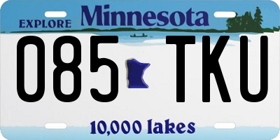 MN license plate 085TKU