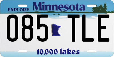 MN license plate 085TLE