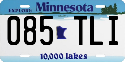 MN license plate 085TLI