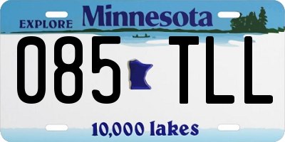 MN license plate 085TLL