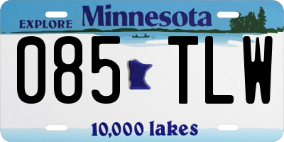MN license plate 085TLW