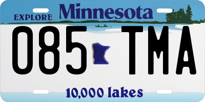 MN license plate 085TMA