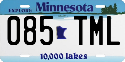 MN license plate 085TML