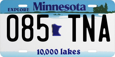 MN license plate 085TNA