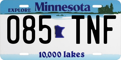 MN license plate 085TNF