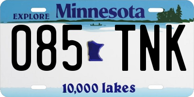 MN license plate 085TNK