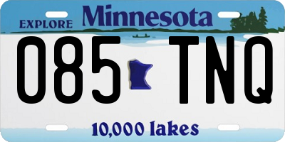 MN license plate 085TNQ