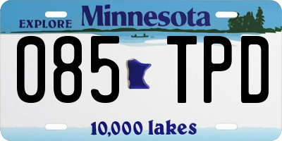 MN license plate 085TPD