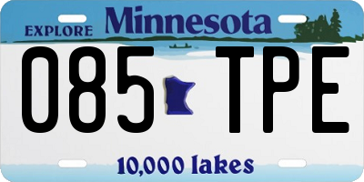 MN license plate 085TPE