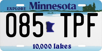 MN license plate 085TPF