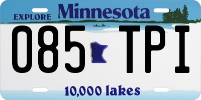 MN license plate 085TPI
