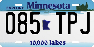 MN license plate 085TPJ