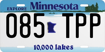 MN license plate 085TPP