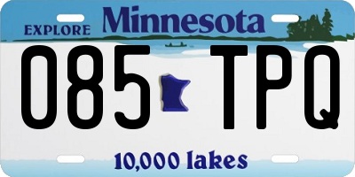 MN license plate 085TPQ