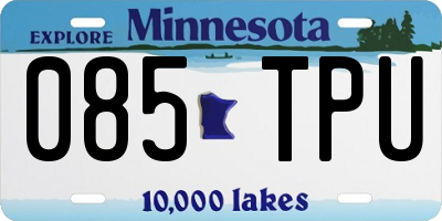 MN license plate 085TPU