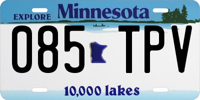 MN license plate 085TPV