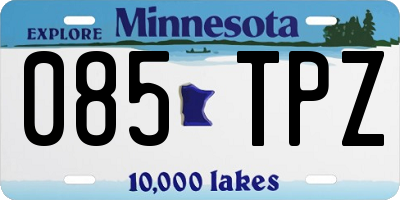 MN license plate 085TPZ