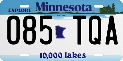 MN license plate 085TQA