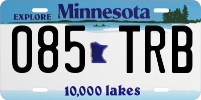 MN license plate 085TRB
