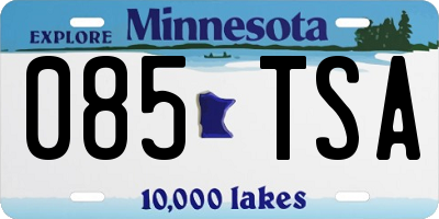 MN license plate 085TSA