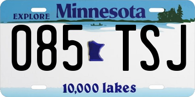 MN license plate 085TSJ