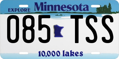 MN license plate 085TSS