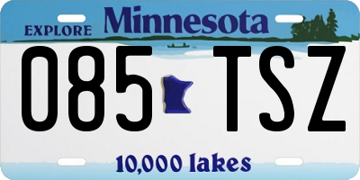 MN license plate 085TSZ